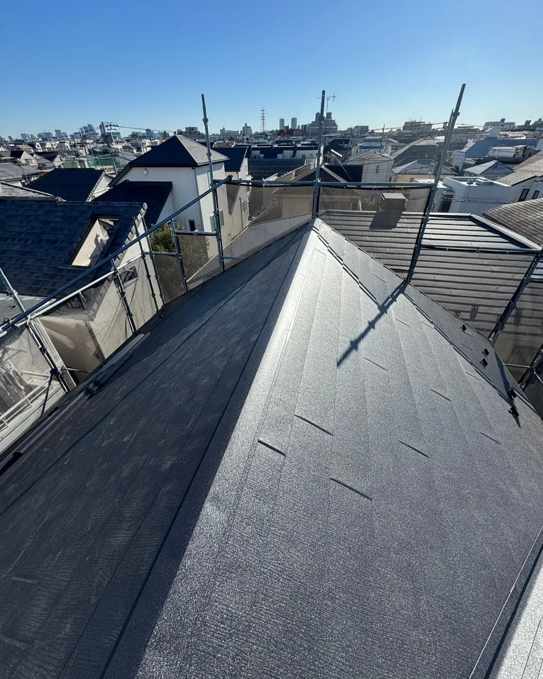 世田谷区　屋根カバー工事　スーパーガルテクト