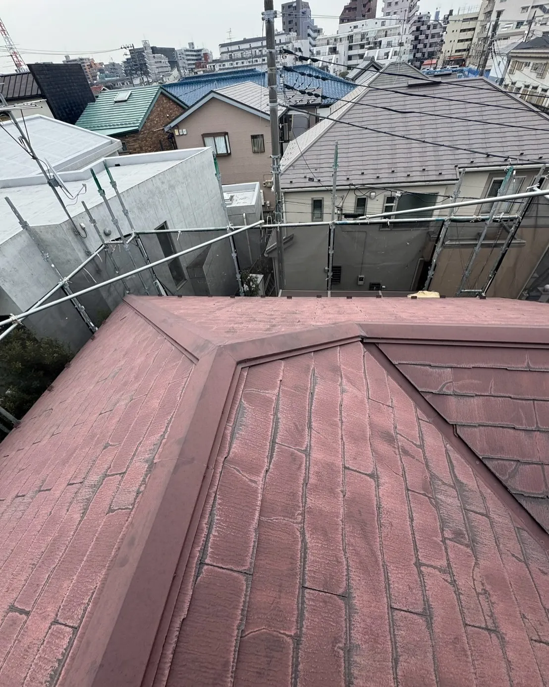 練馬区　屋根カバー工事　スーパーガルテクト