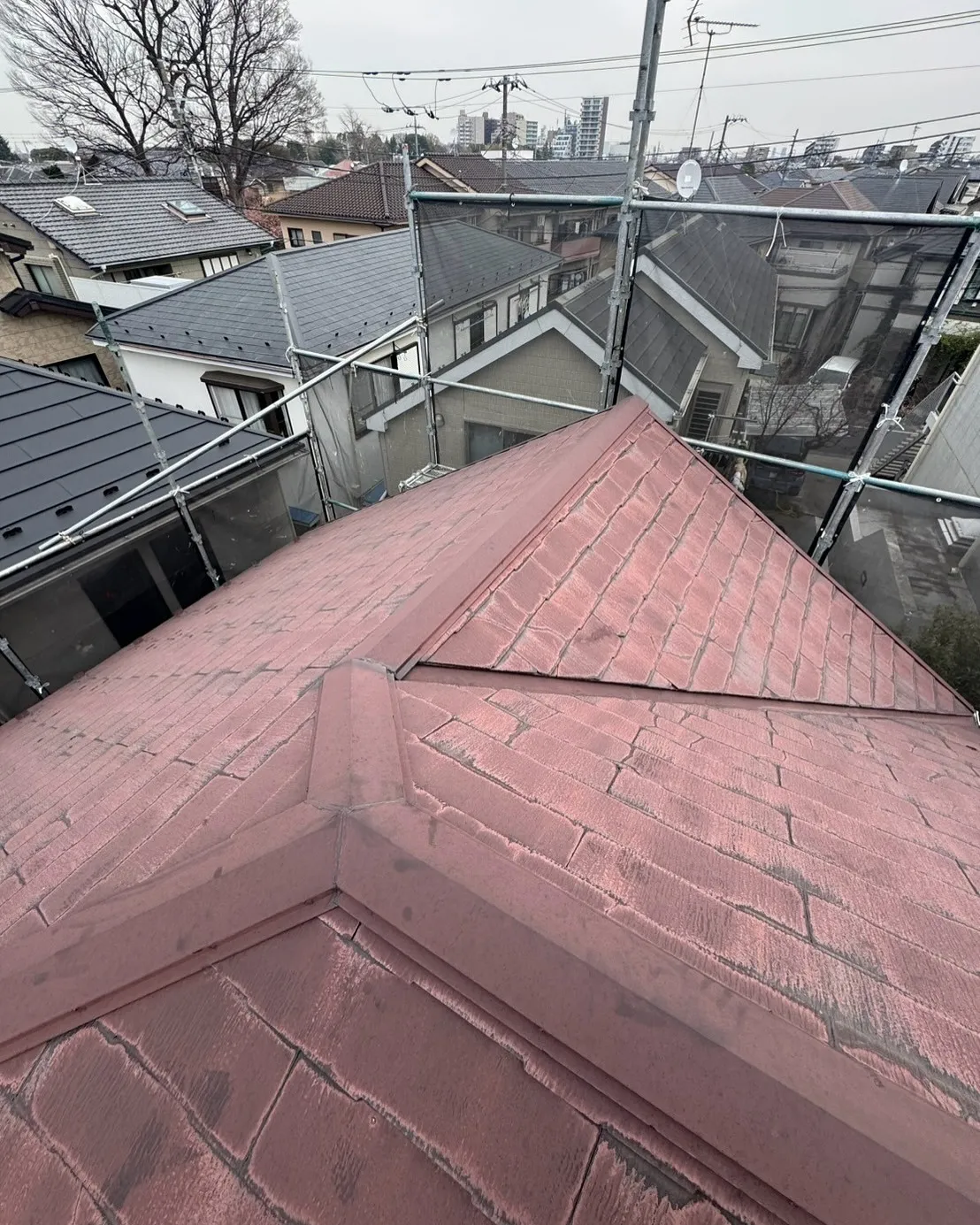 練馬区　屋根カバー工事　スーパーガルテクト