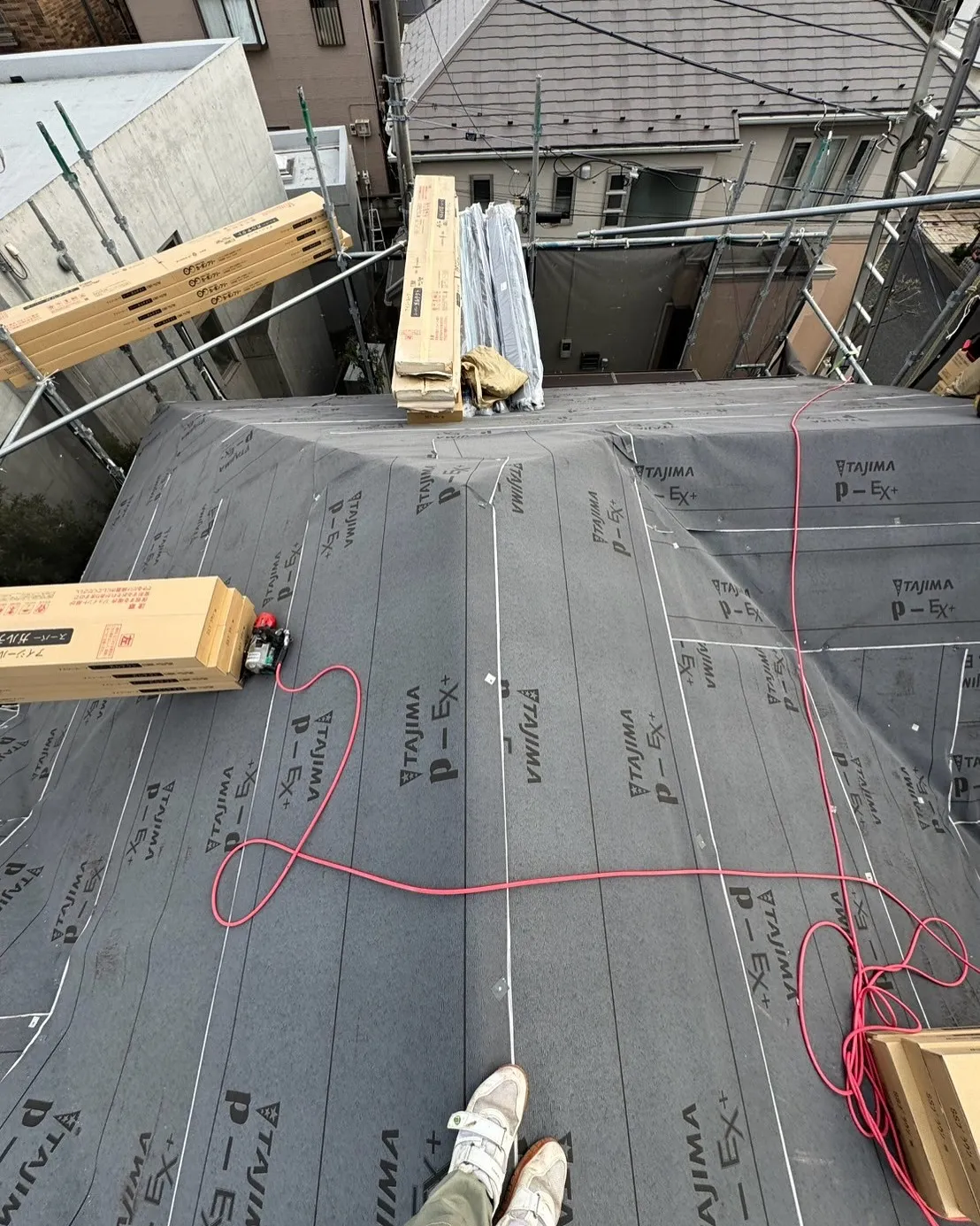 練馬区　屋根カバー工事　スーパーガルテクト