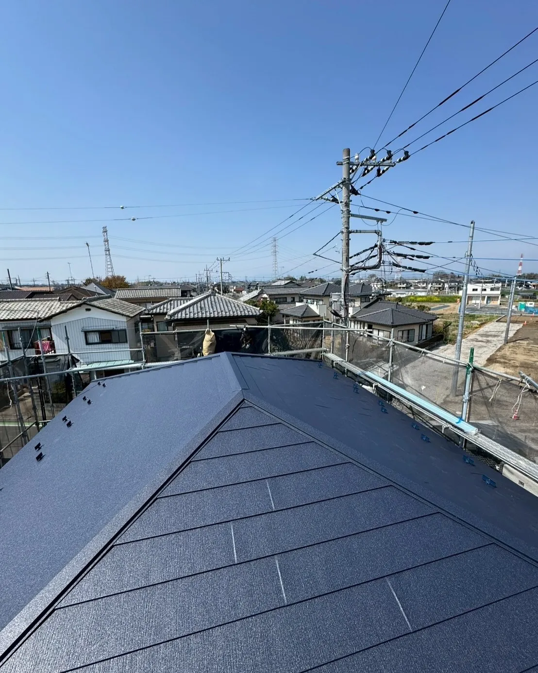 熊谷市　屋根カバー工事　スーパーガルテクト