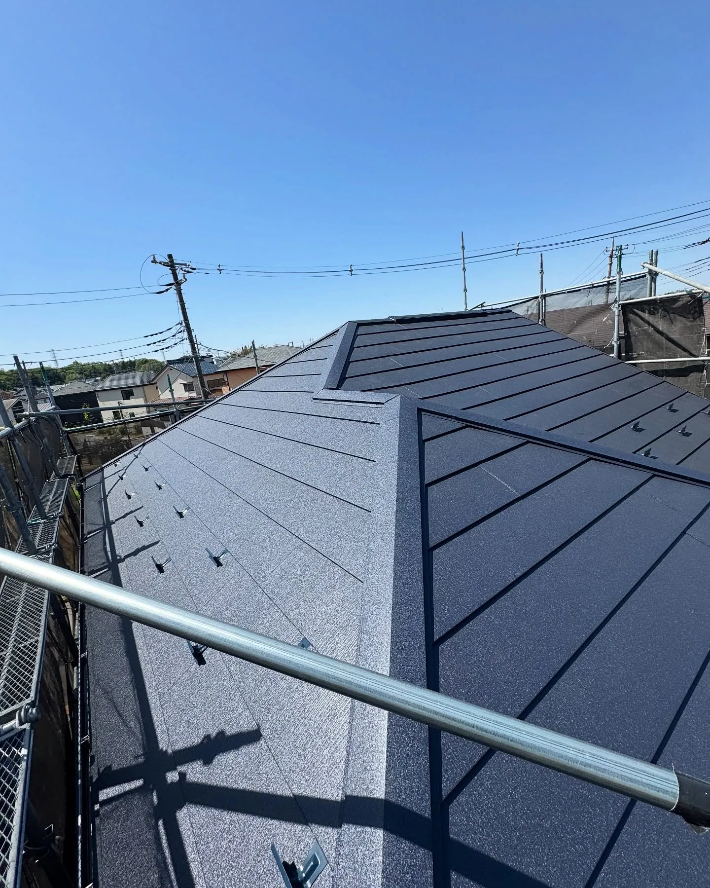 新座市　屋根カバー工事　スーパーガルテクト