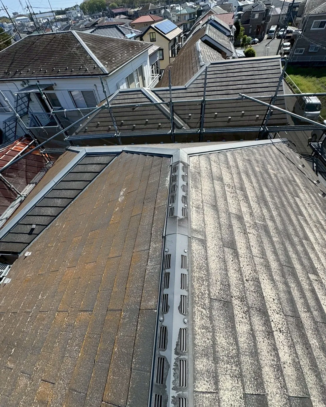 新座市　屋根カバー工事　スーパーガルテクト