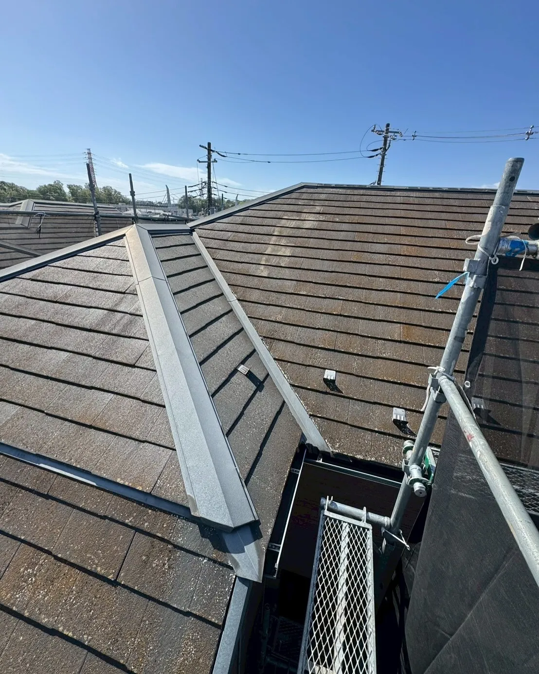 新座市　屋根カバー工事　スーパーガルテクト