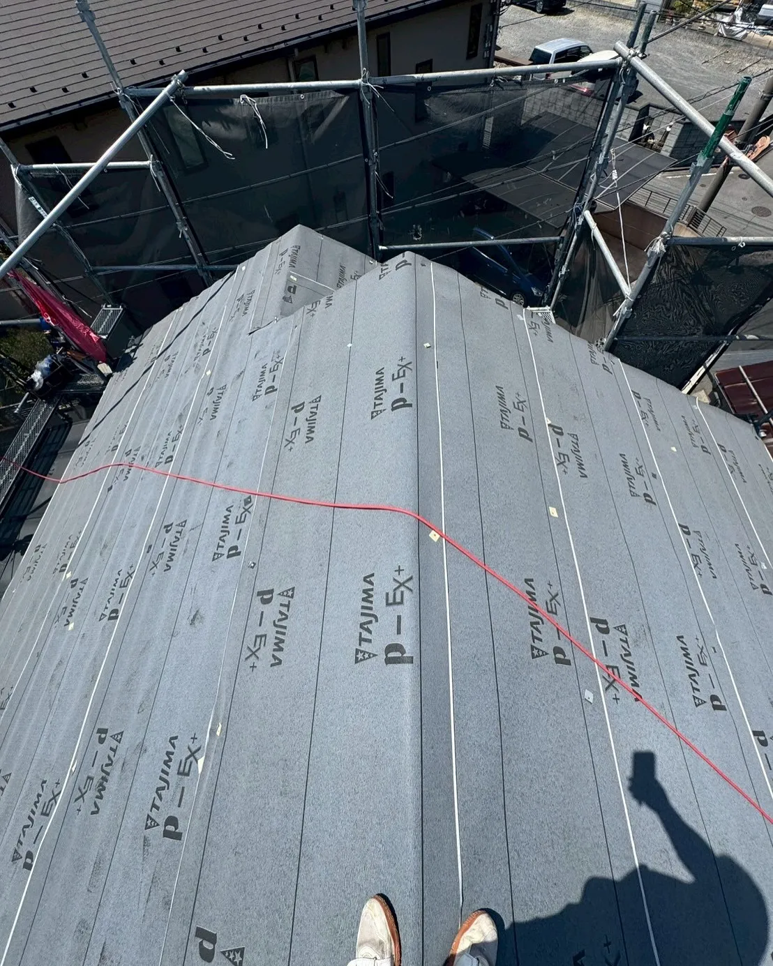 新座市　屋根カバー工事　スーパーガルテクト